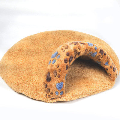 Calming Plush Pet Nest – Winter Cozy Bed for Cats & Puppies