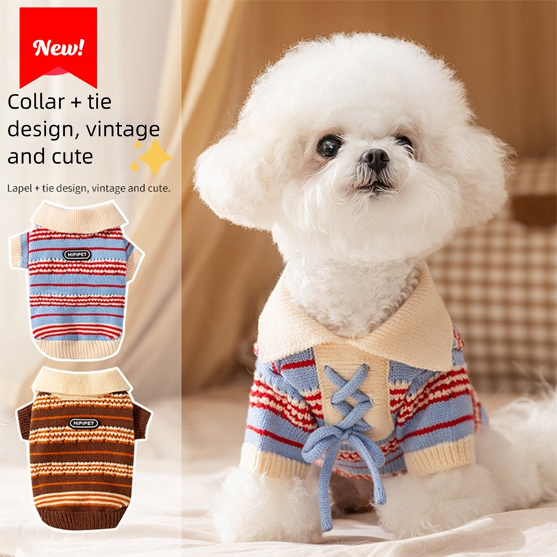 Ultra-Warm Knitted Pet Sweater for Cats & Small Dogs